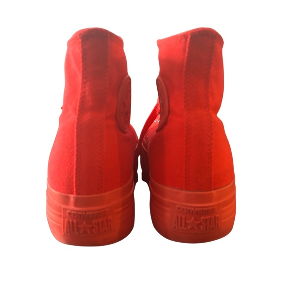 Converse All Star Platform High Tops – Monochrome Neon Orange – Women’s 8 - Picture 3 of 8